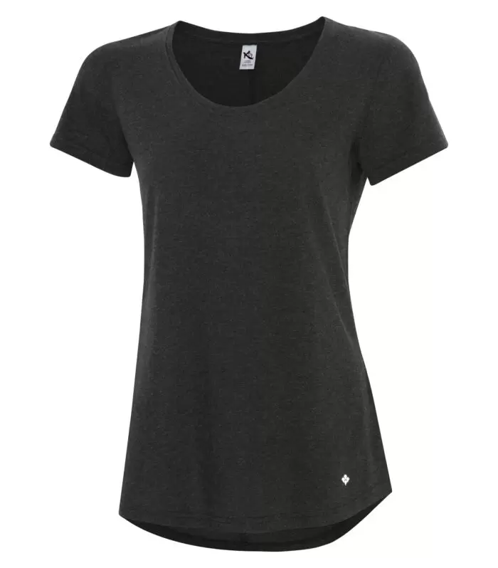 DISCONTINUED KOI® TRIBLEND SCOOP NECK RELAXED LADIES' TEE