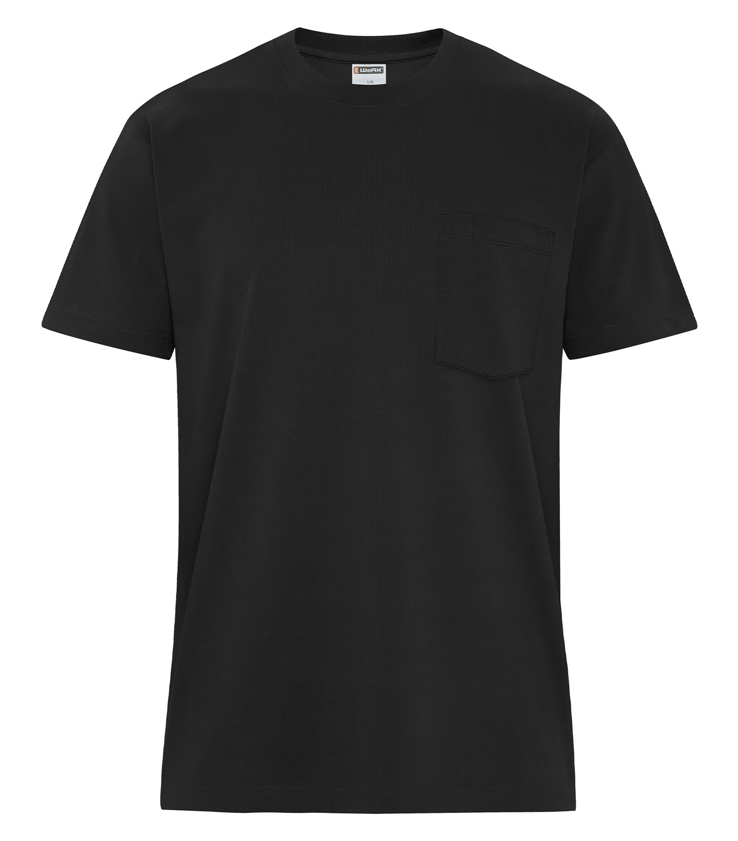 ATC WeRK250P WeRK™ Heavyweight Ring Spun Cotton Pocket Tee in Black